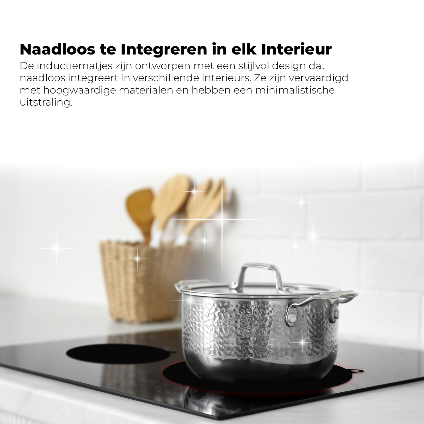 Inductie Beschermers - Zwart, 4 stuks
