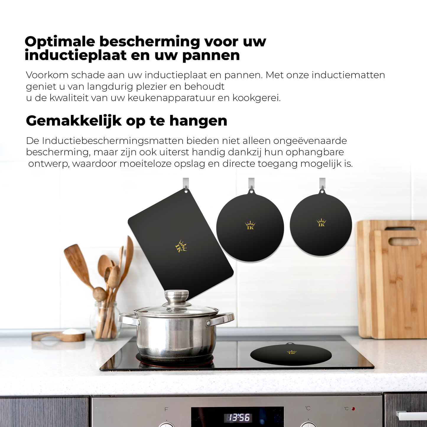 Inductie Beschermers - Zwart, Premium Kwaliteit